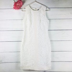 VINCE CAMUTO |  White Midi-Dress Lace Sleeveless
